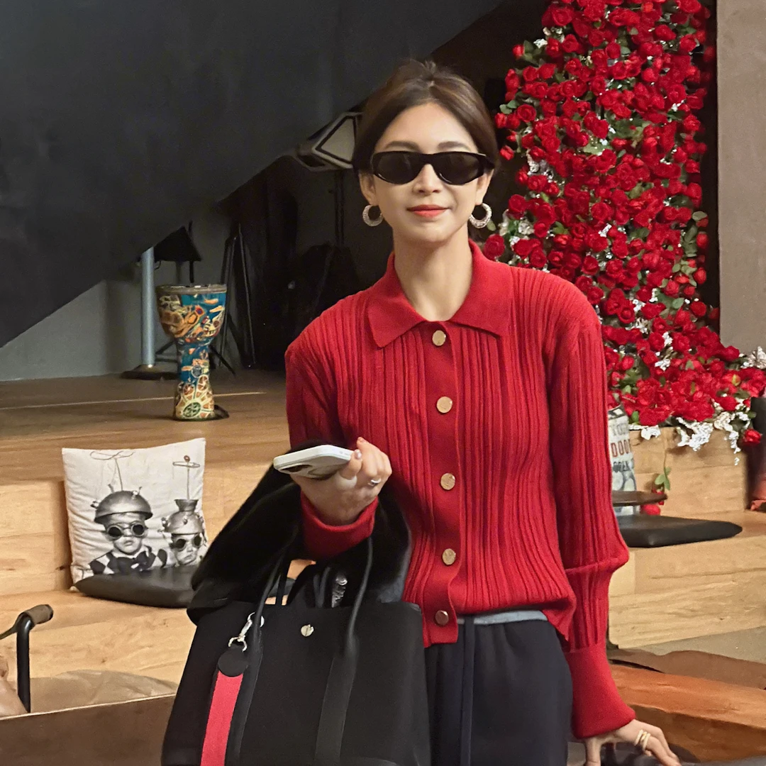 LYXZ x 大小与【馥郁玫瑰】冬季穿搭设计感小众洋气针织衫65049