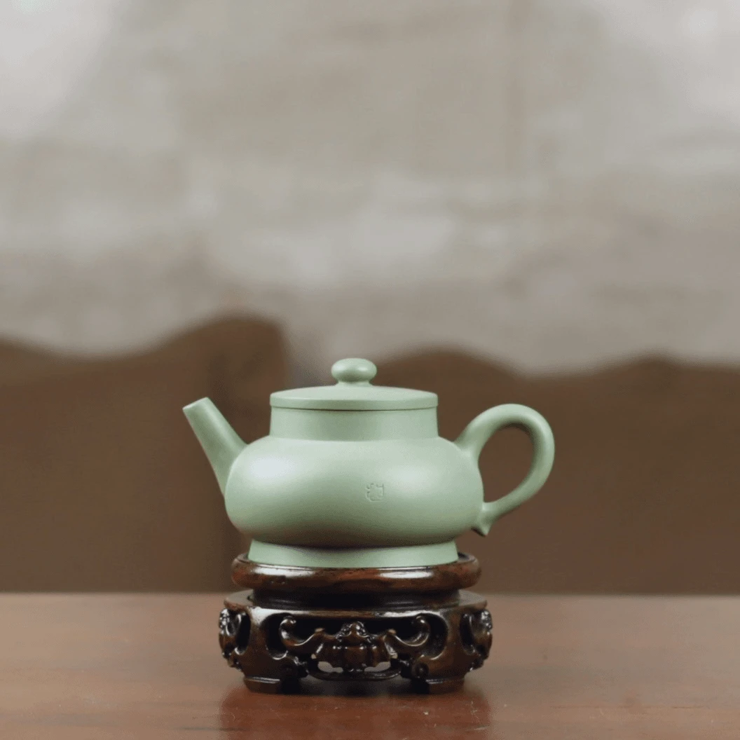 【陈旭底款】苹果绿新款圣手壶-容量220cv左右