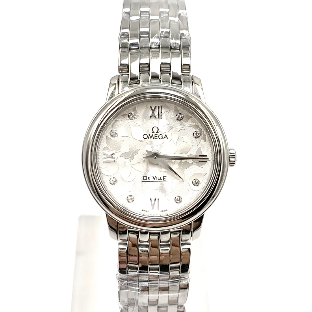 99新 Omega/欧米茄 碟飞/蝴蝶盘面/原镶钻/石英/表径27mm/女表