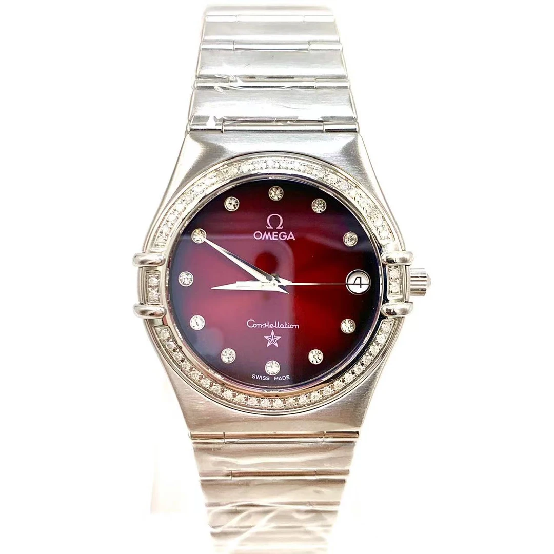 99新 Omega/欧米茄 星座/石英/红盘/33mm/SR240822011/女表