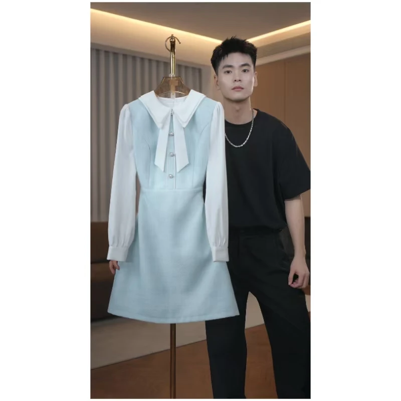 【蒂妮佳】1779品牌早秋新款长袖女装气质显瘦连衣裙2