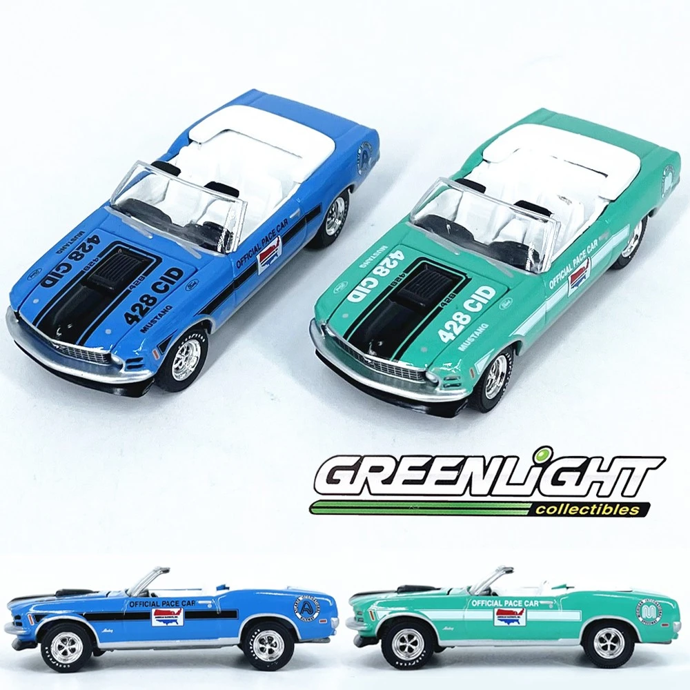 1:64绿光1970福特野马敞篷版合金车模收藏完成品摆件Greenlight