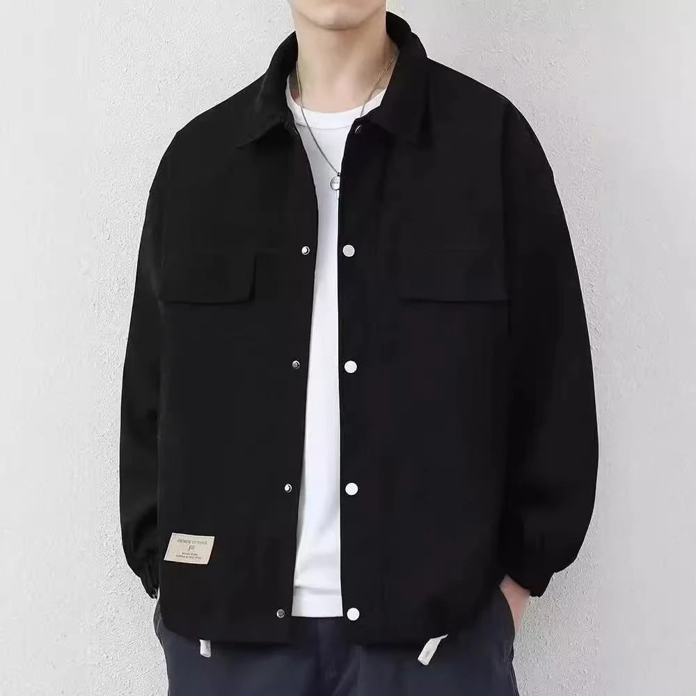 W 400-600男夹克长袖潮流纯色