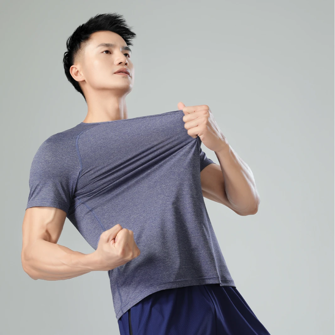 男运动速干圆领短袖男士休闲夏季长袖跑步健身t恤投篮健身套装