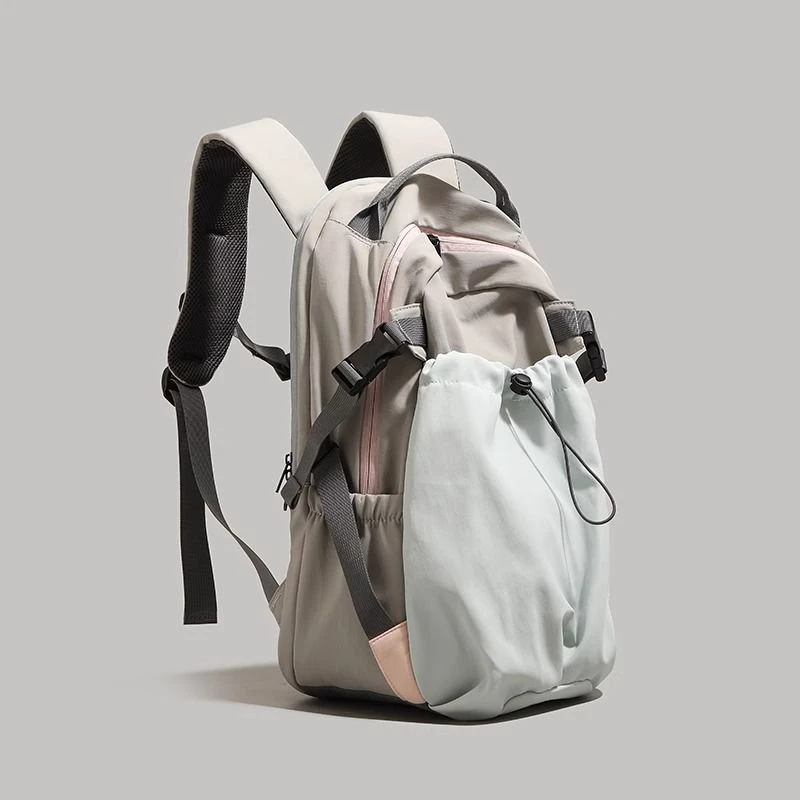 尼龙布双肩包2024新款大容量轻便背包初高中学生书包短途旅行包