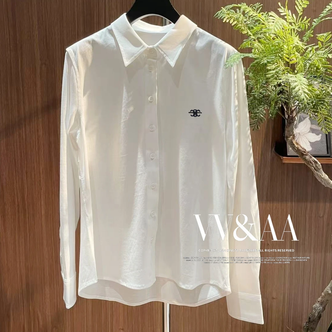 VV&AA 美式老钱风纯净气质女衬衫 D566
