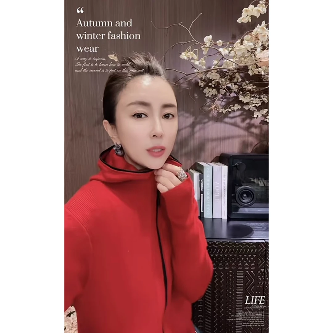 VV&AA 春秋新款时尚气质显瘦洋气拉链帽服  MT3584