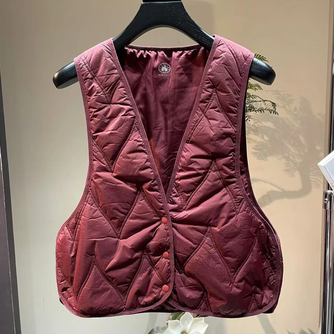 VV&AA 深V领短款保暖羊毛内搭马甲 YT3725