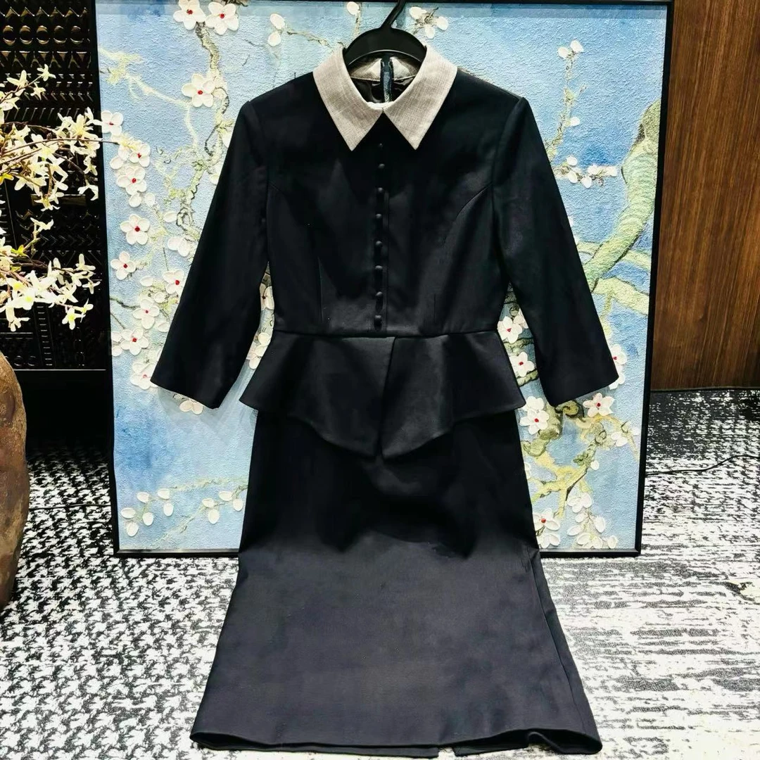 VV&AA 秋季新款中式国风复古网红设计师款女装连衣裙 YJ005