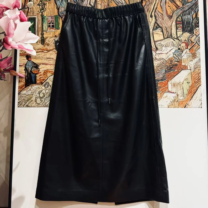 VV&AA 春秋新款百搭时尚高腰显瘦长款A字半身裙   AW3237女士