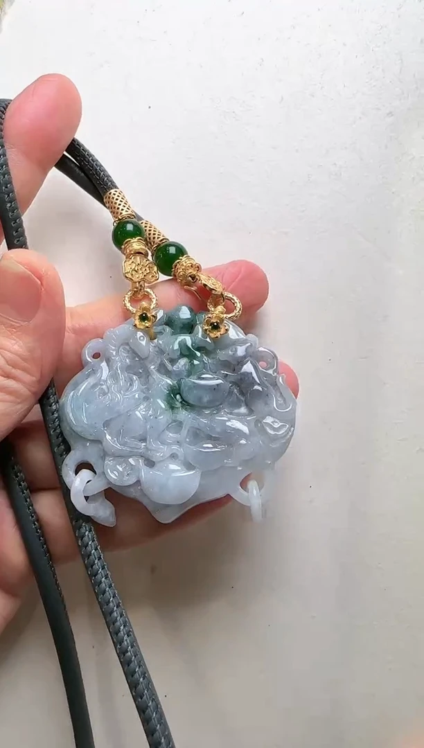【闪购商品】翡翠颈饰银S925镶嵌国风