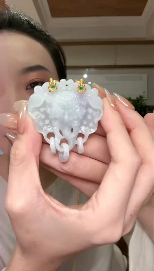 【闪购商品】翡翠颈饰银S925镶嵌国风
