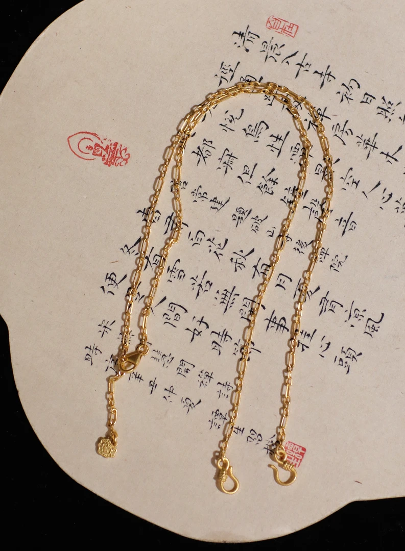 925银银制品 925银 双勾开口链（可调节长度）