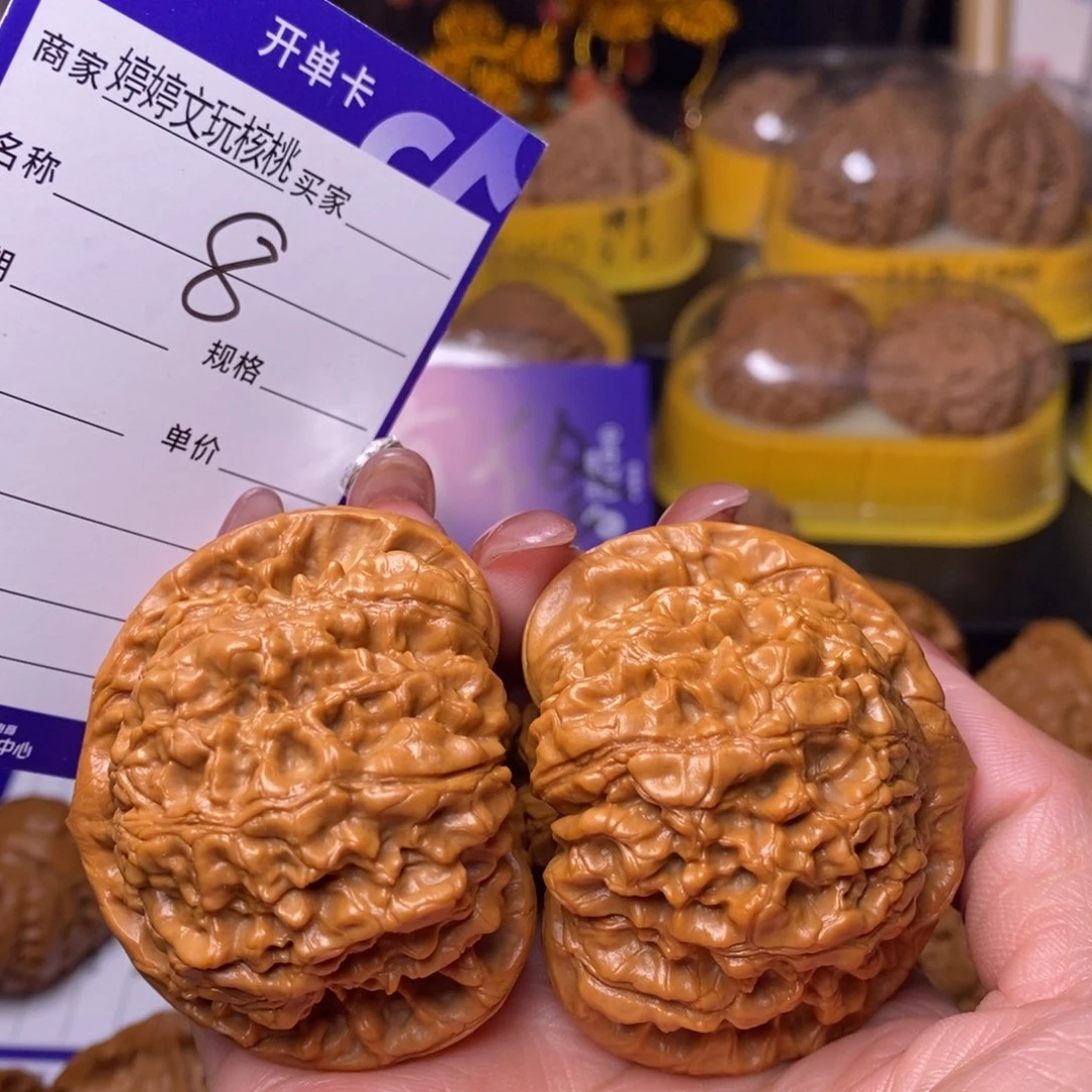 文玩核桃把件8官帽55