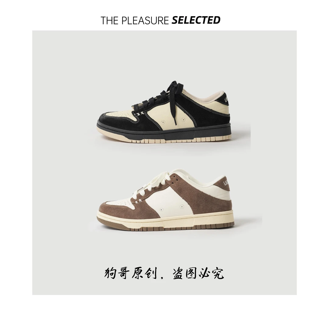 【DK版】广州手工鞋真皮经典百搭运动风低帮全牛皮休闲板鞋DK1006