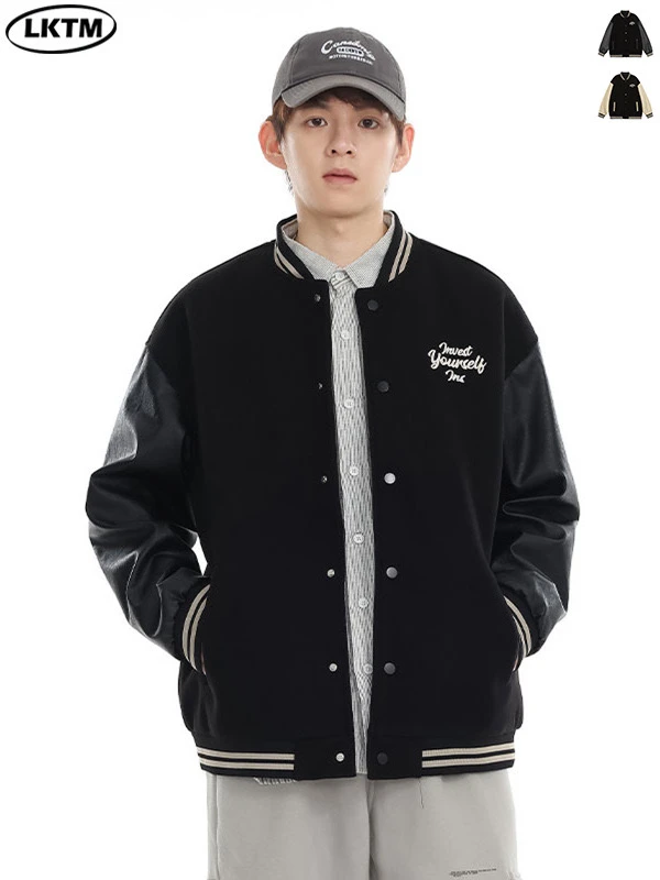 美式复古运动棒球服外套男女潮牌痞帅刺绣情侣夹克上衣