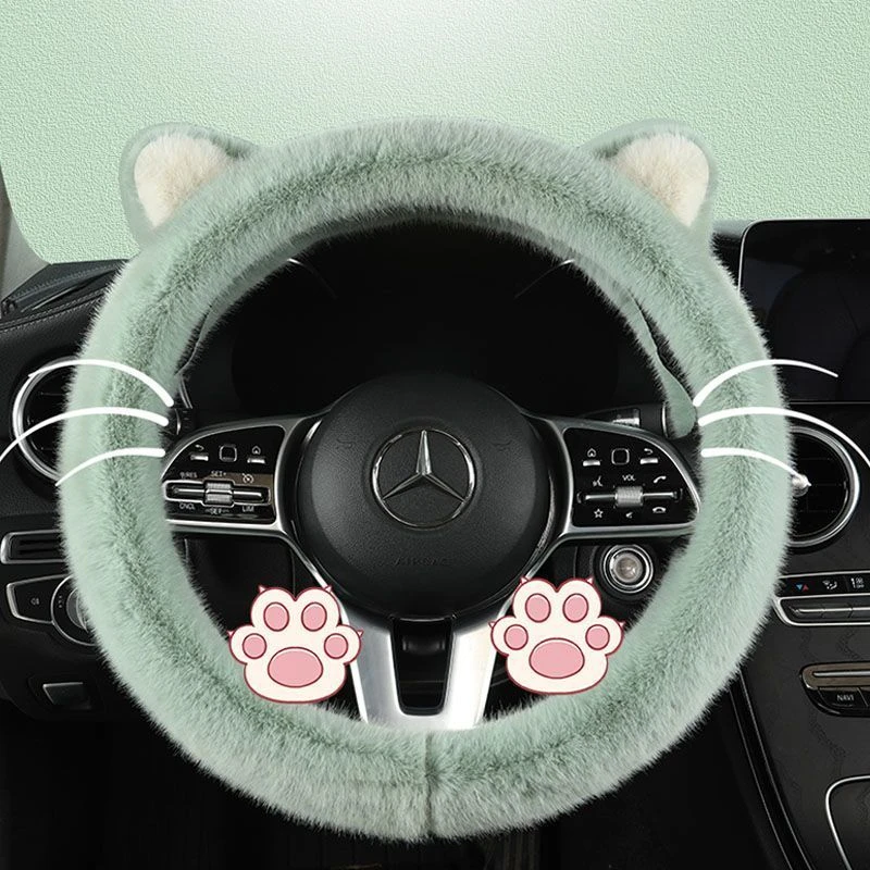 马自达3昂克赛拉马6睿翼CX5星骋阿特兹方向盘套冬季短毛绒把套女