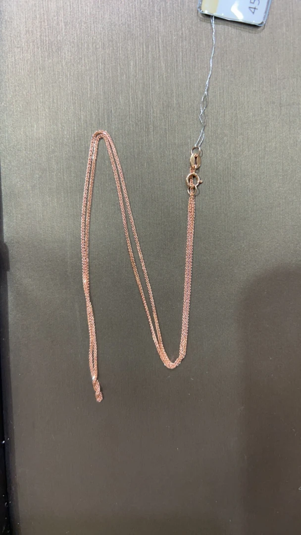 18k玫瑰金项链o型链