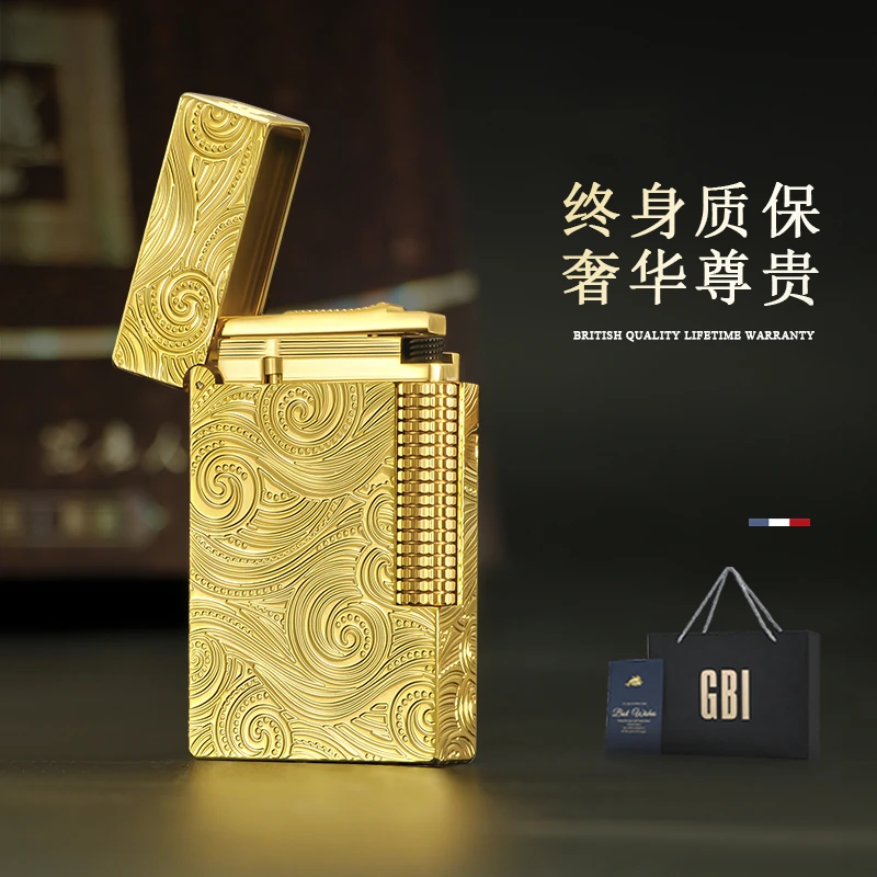 英国GBI正品大船朗声男士星钻魅影打火机充气滑轮送老公钢音潮流