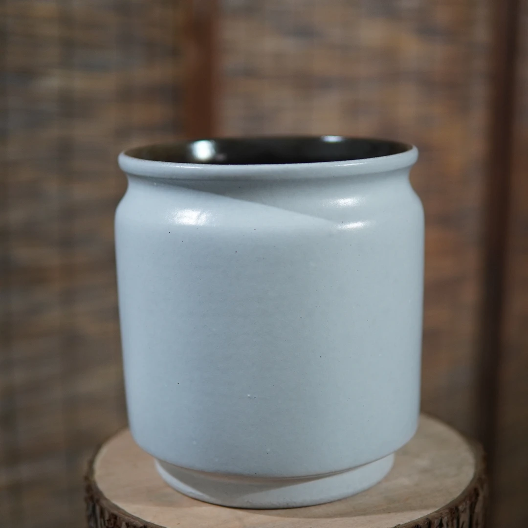 A76 粗陶多肉花盆白色花盆