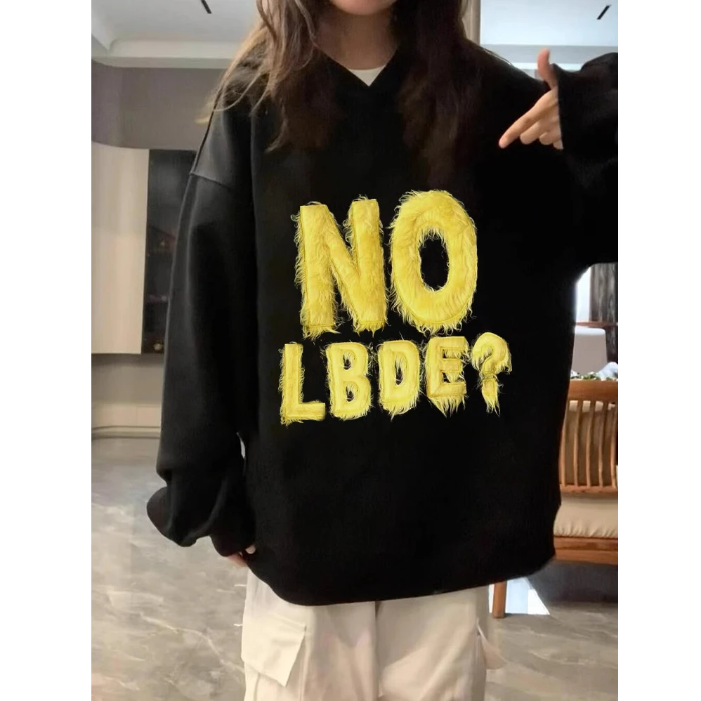 DIYUN/帝韵美式高街重磅卫衣女秋冬嘻哈hiphop潮牌宽松加绒加厚潮