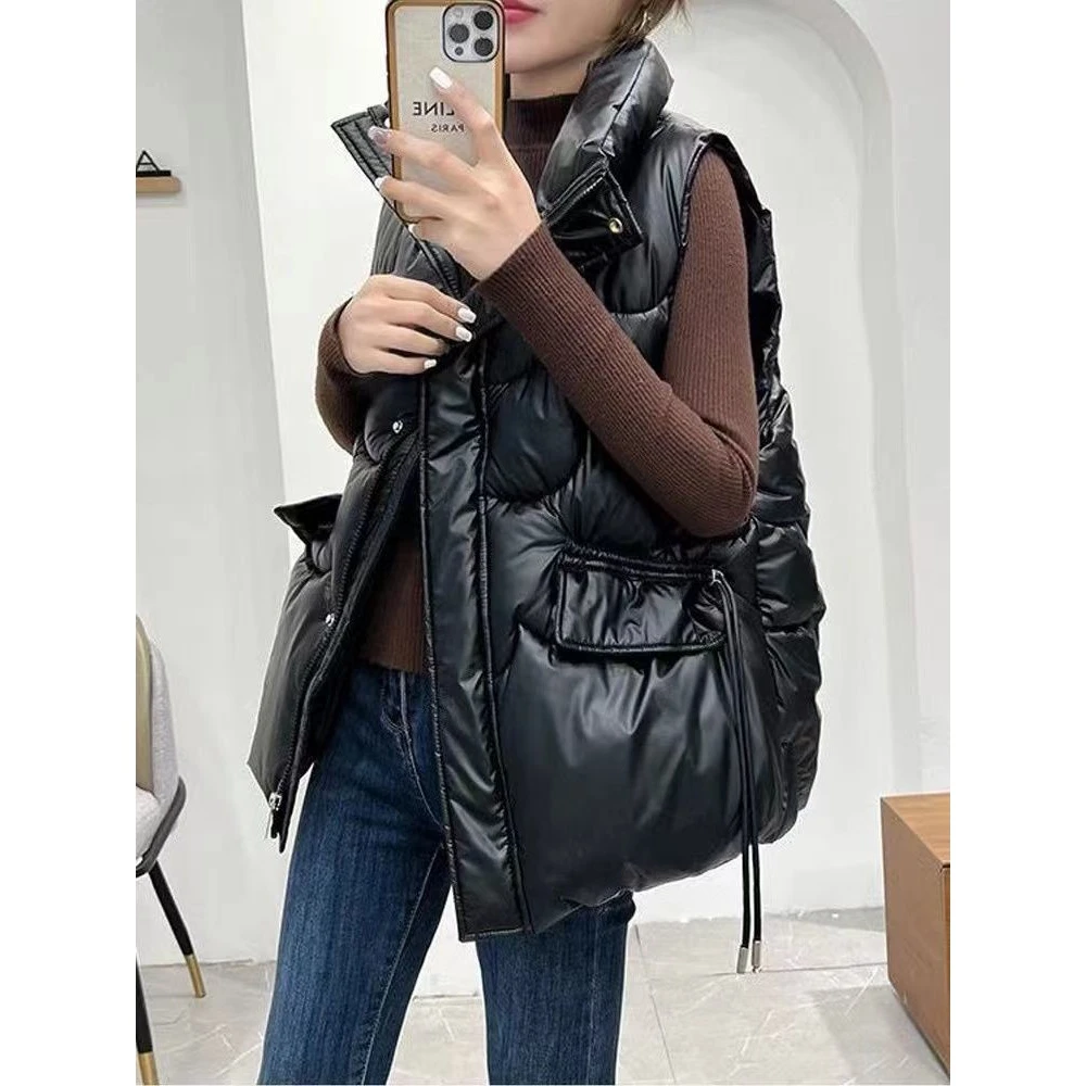 波司澄白鸭绒羽绒马甲女短款2023秋冬新款韩版宽松外穿马夹背心坎