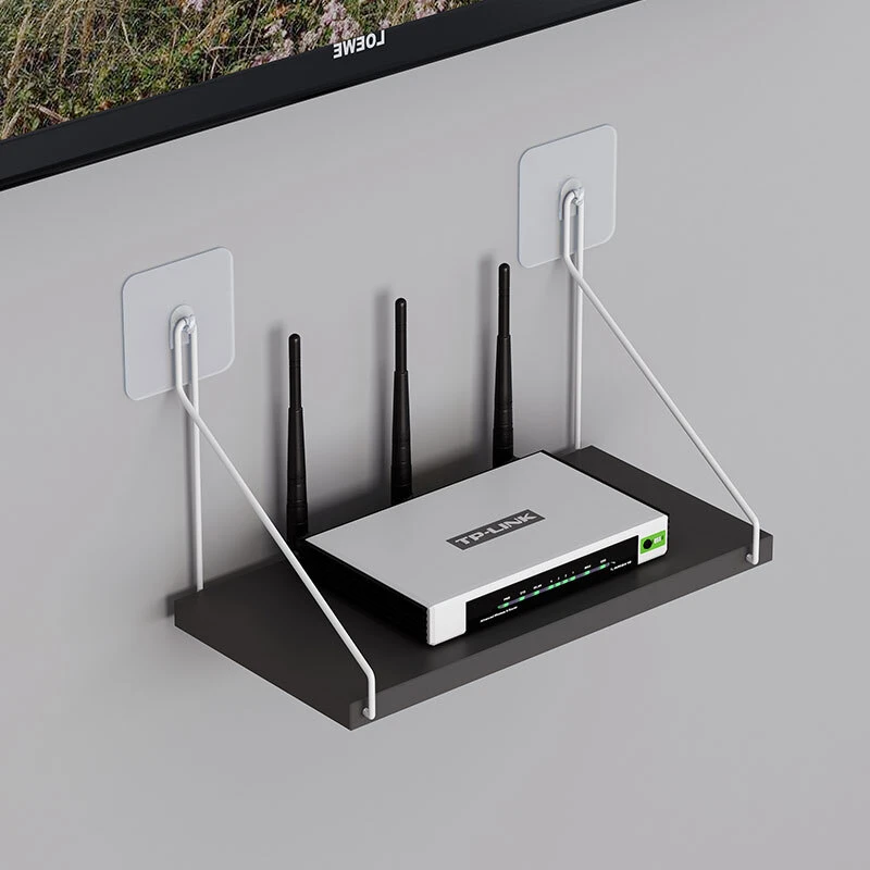 投影仪支架免打孔床头壁挂墙上置物架放置路由器WIFI收纳盒托架子
