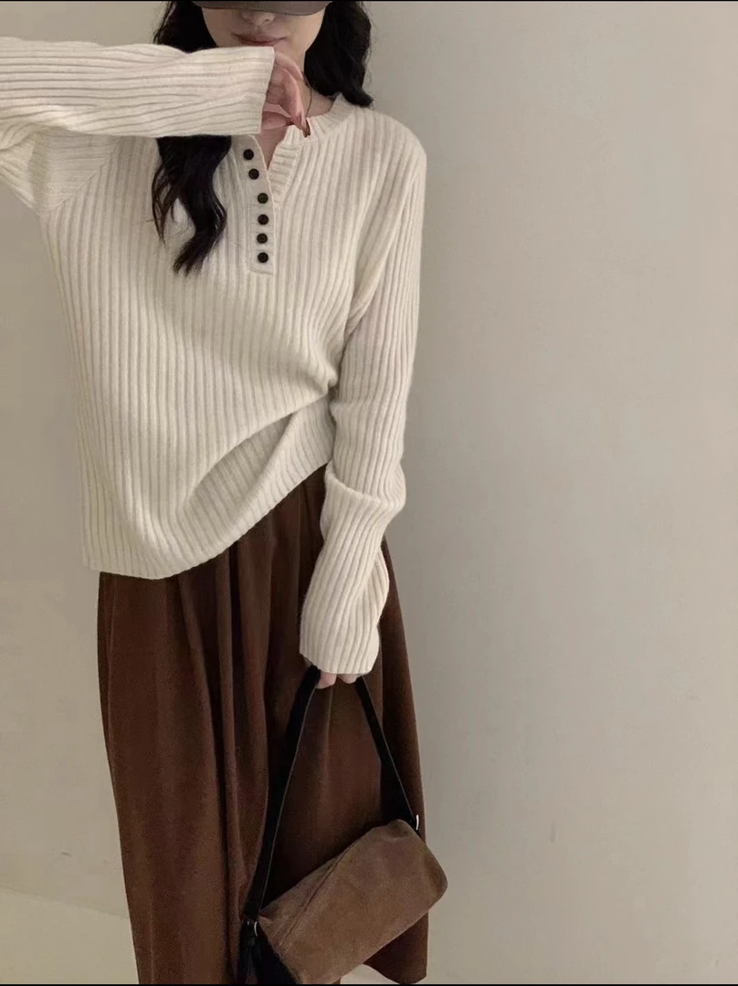 JinLeiW家 011-017 羊毛针织衫新款显瘦百搭内搭打底衫上衣