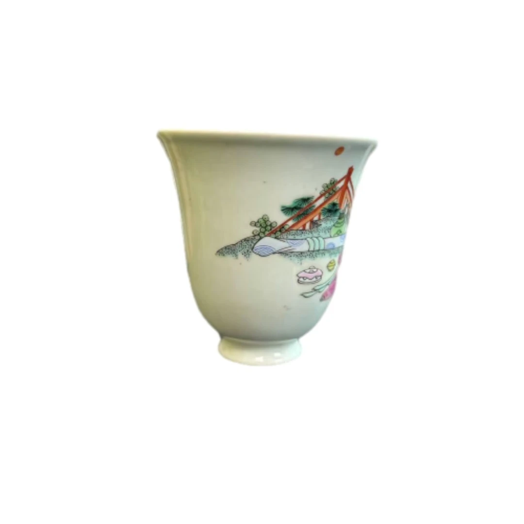 清康熙五彩主人杯一只