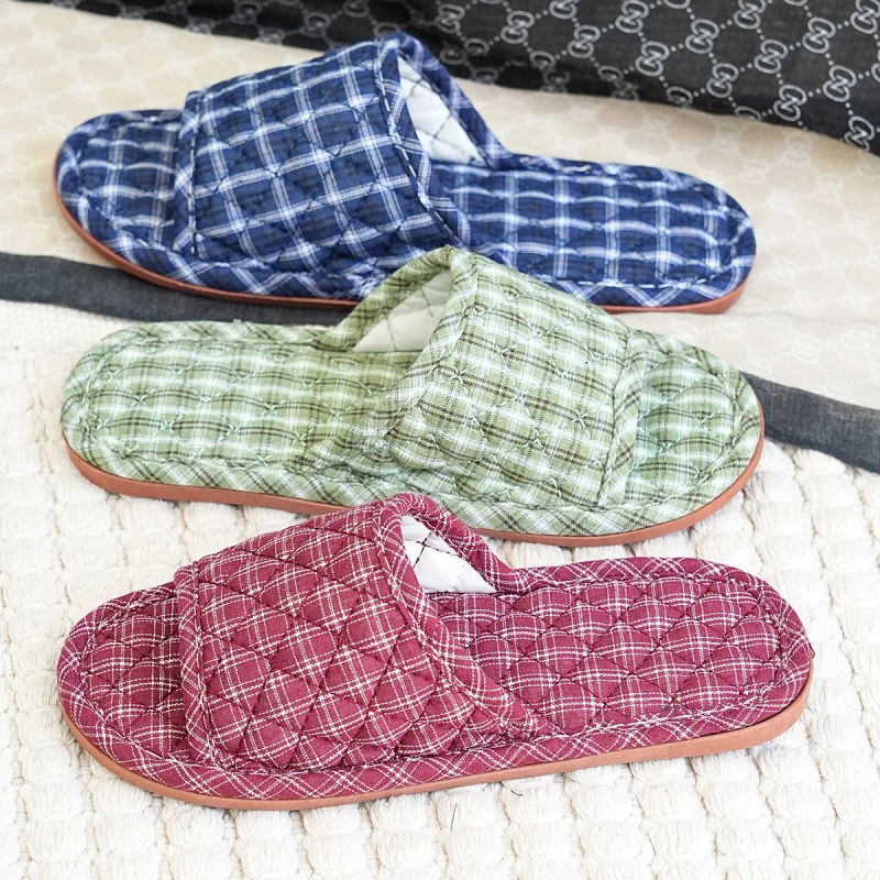 秋冬居家布艺胶底布拖鞋防滑木地板防水室内软底女机洗春秋四季