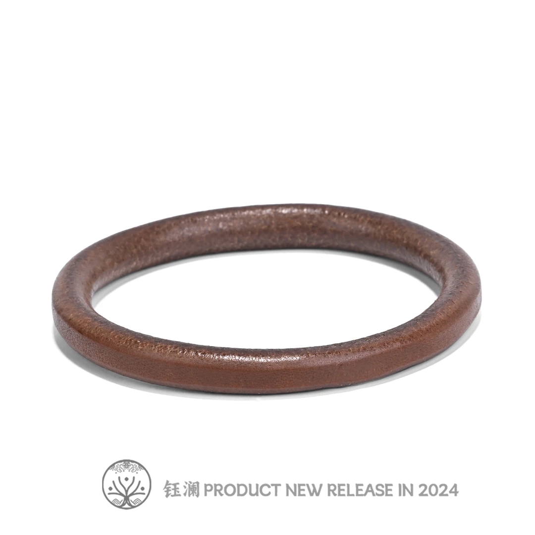 非金属皮质手镯 钰澜文玩-枥木牛皮手环-时尚百搭简约精美