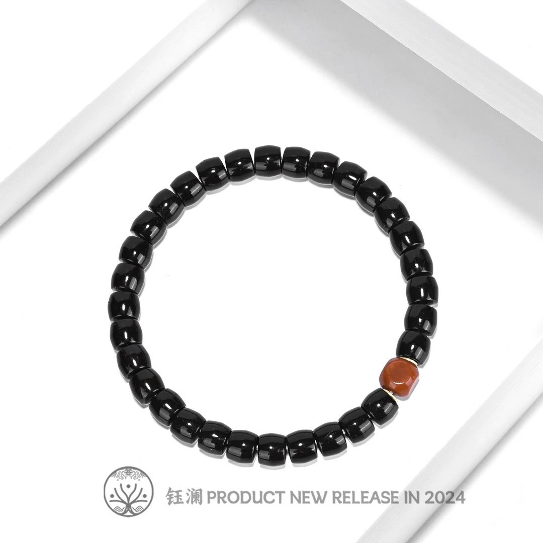 钰澜文玩椰蒂直切7mm左右+方糖隔珠搭配款-精工百搭男女同款