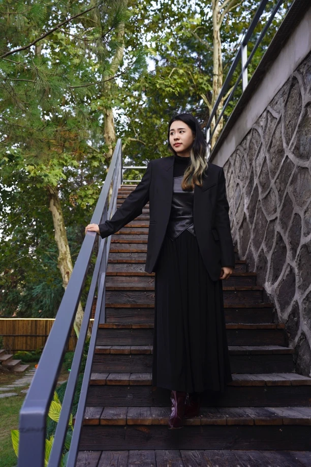 素玛无领设计感西装