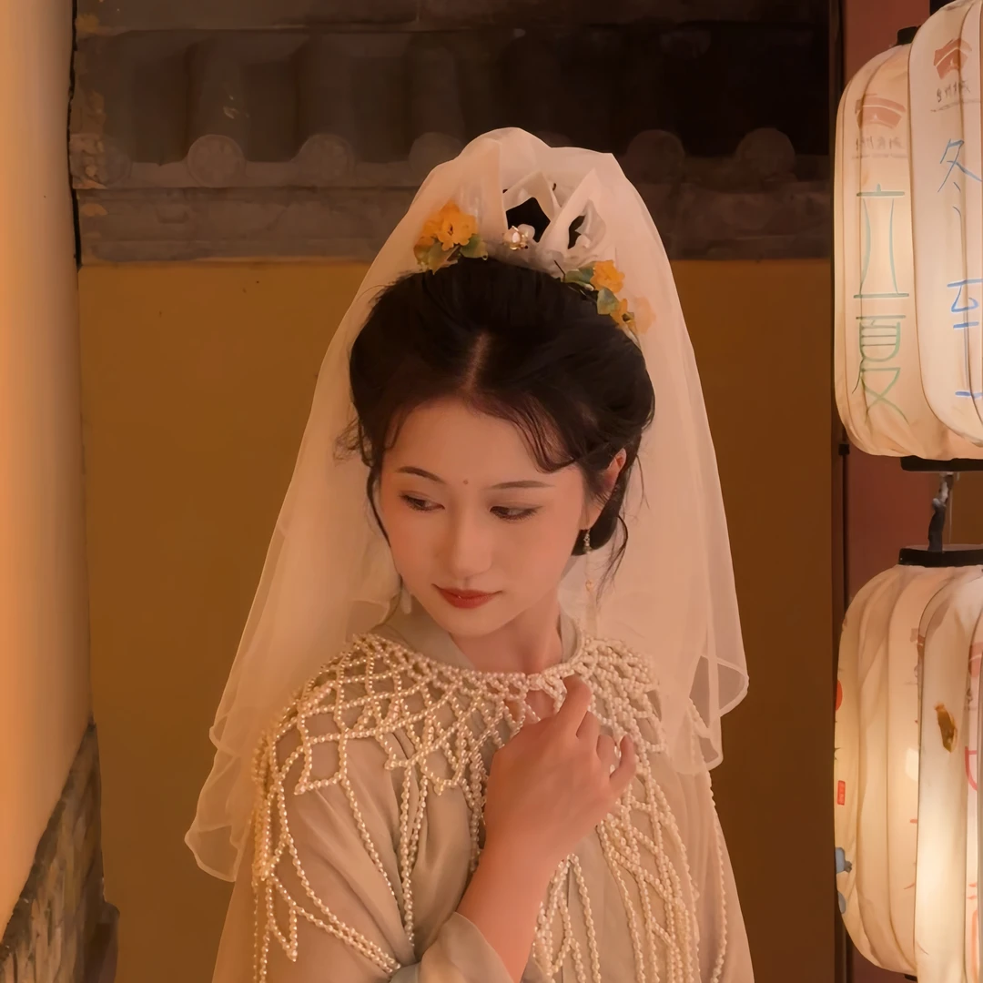 华光流年莲花冠 3D打印汉服发饰发冠观音妆造仙气配饰宋制发冠