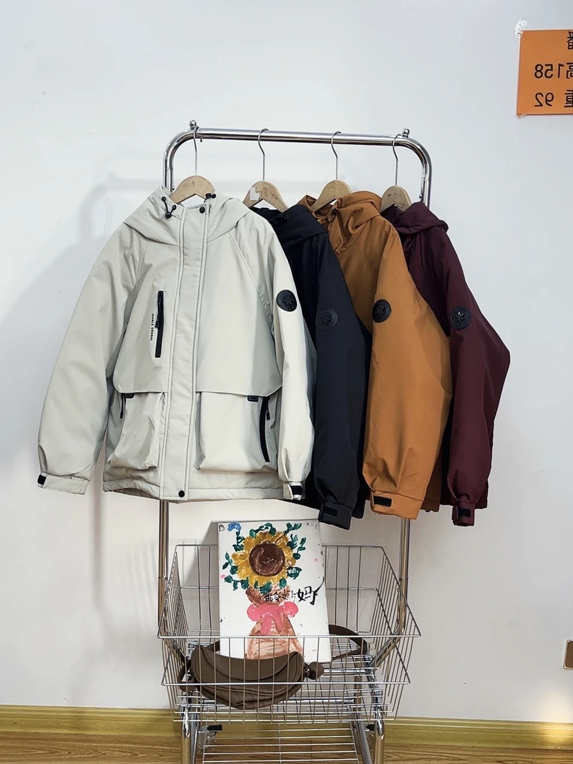 书玥 909蚕丝棉冬季新款韩系百搭连帽加棉加厚外套女洋气休闲上衣