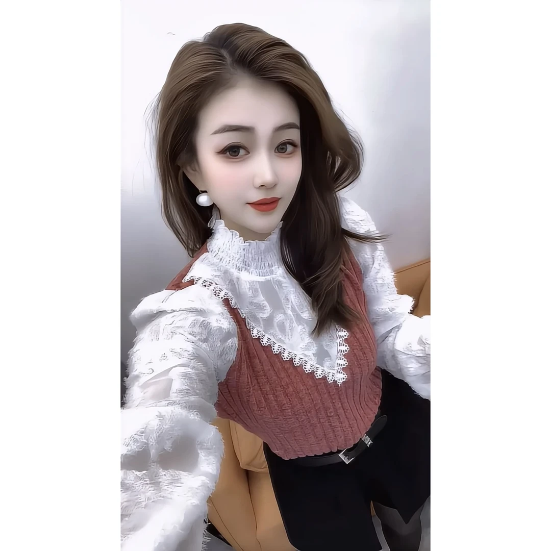 气质名媛风半高领衬衫v领马甲套装2025年早春新款高级感优雅百搭