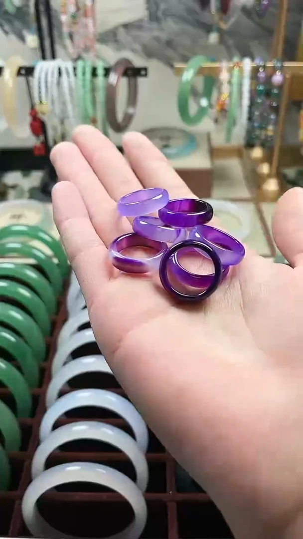 【闪购商品】玛瑙/玉髓戒指未镶嵌戒指