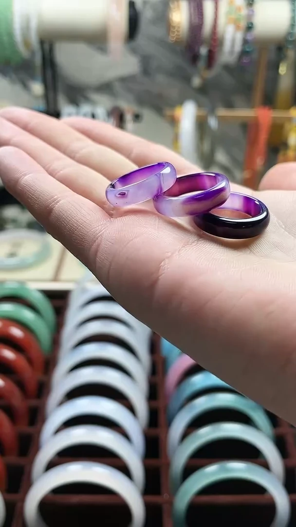 【闪购商品】玛瑙/玉髓戒指未镶嵌戒指