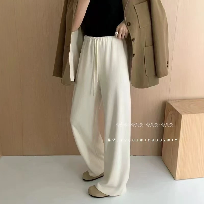 8028 MM 加绒糯米阔腿百搭裤XH