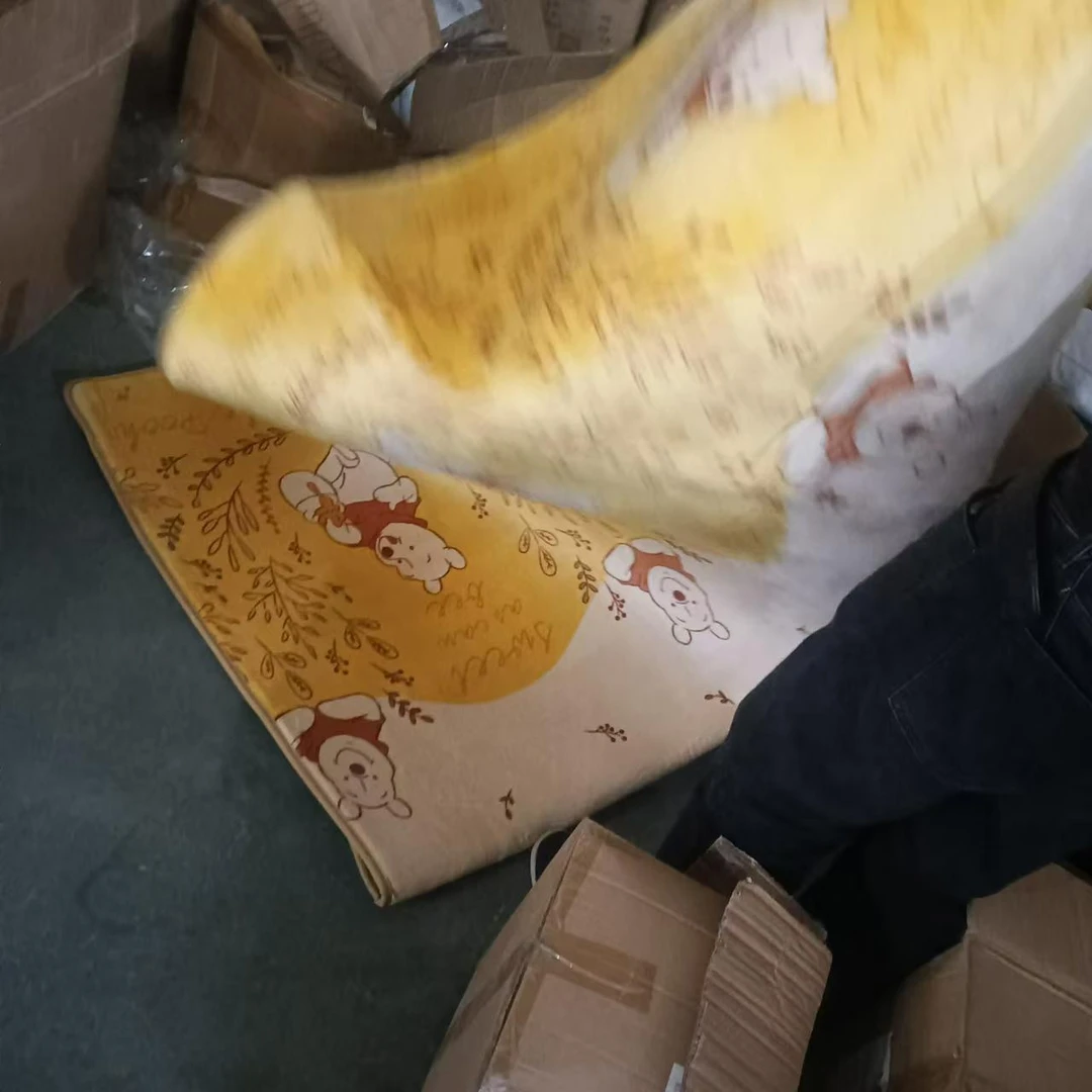 熊黄色毯地垫脚垫发1个200*200起
