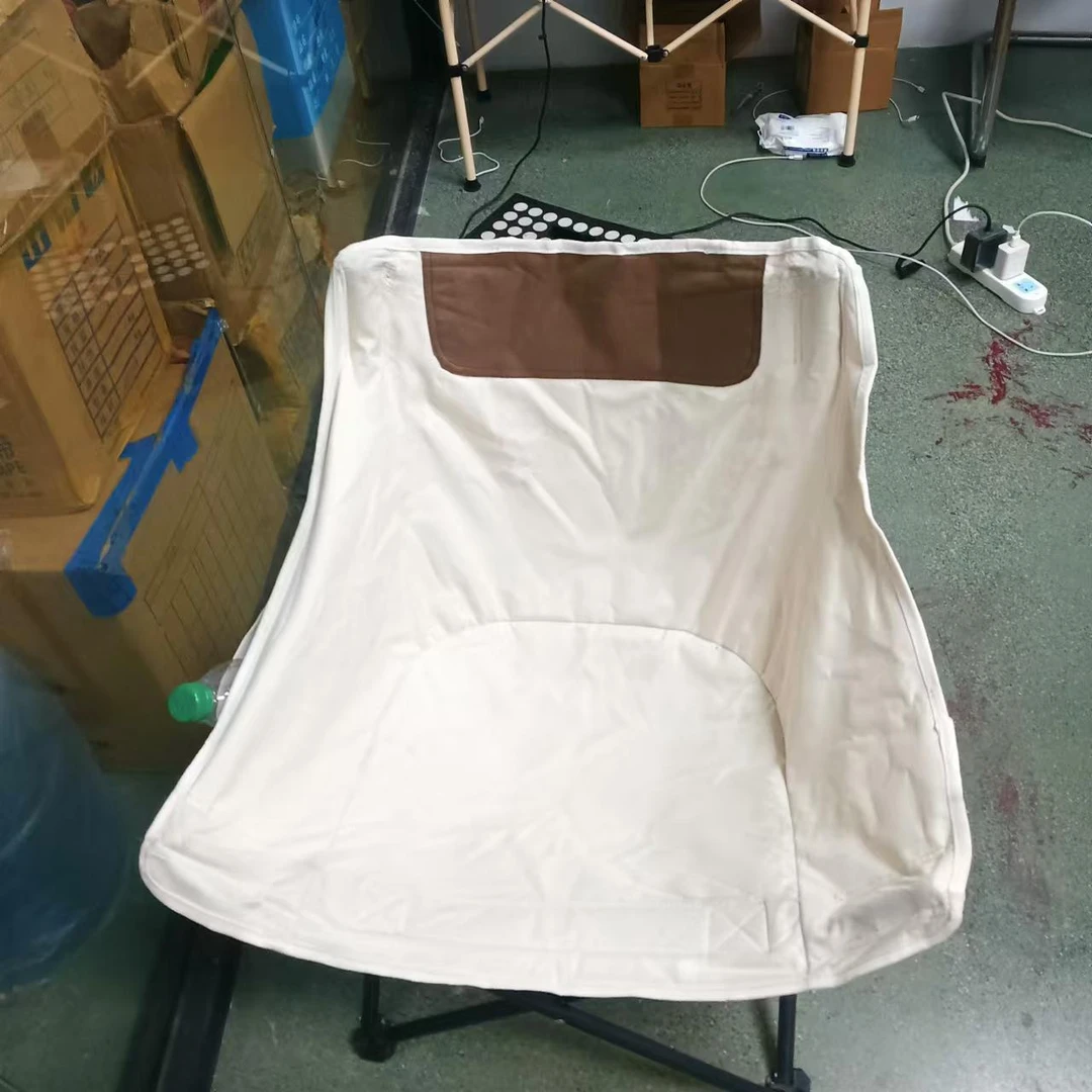 c3米白色简约 折叠户外椅 星月椅