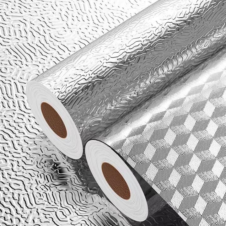 特厚自粘铝箔厨房防水防油贴纸防潮耐高温灶台贴橱柜翻新无痕抽屉