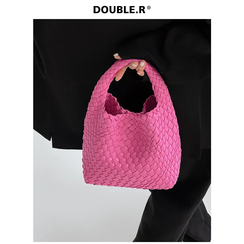 DOUBLE.R【高质版-手工编织小托特】手提编织包 2025新款包包手挽包