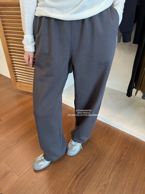 widelia秋季新款韩版宽松抽绳卫裤女6172阔腿慵懒显瘦垂感休闲裤