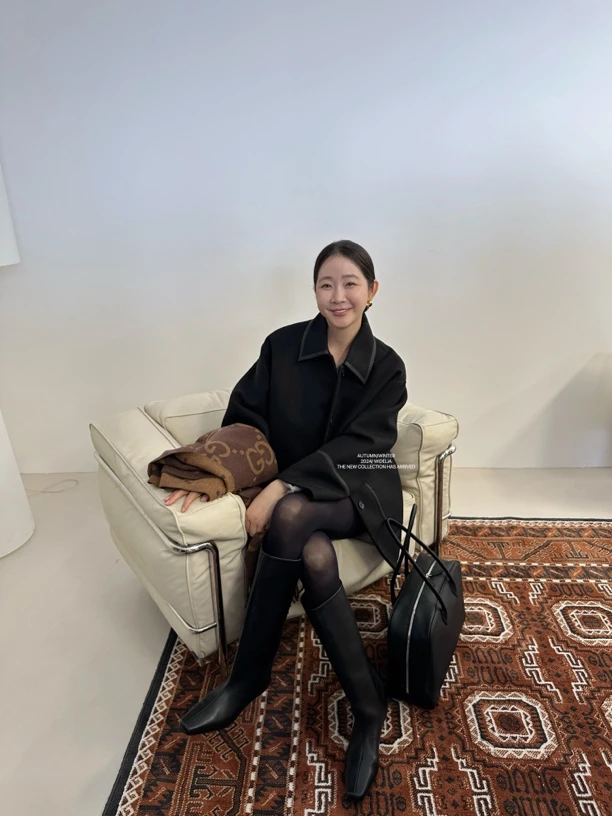 widelia大筒围高筒靴9695时尚气质方头长筒靴显腿直时装靴骑士靴