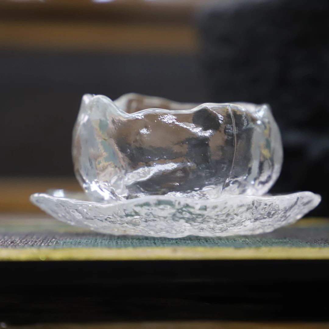 日式高档玻璃茶具套装冰冻烧琉璃杯功夫品茗杯家用摆件主人杯茶杯