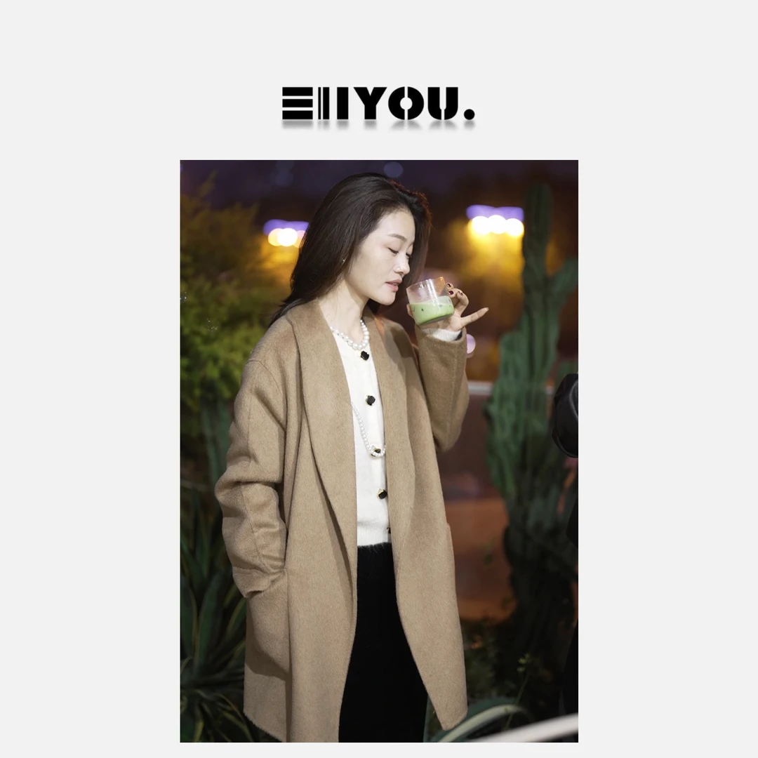 【ENYOU定制】骆驼绒短款外套大衣