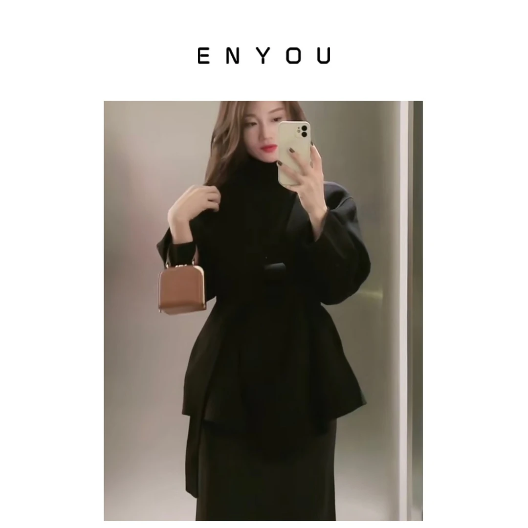 【ENYOU定制】自留 不挑身高 极简山羊绒大衣显瘦
