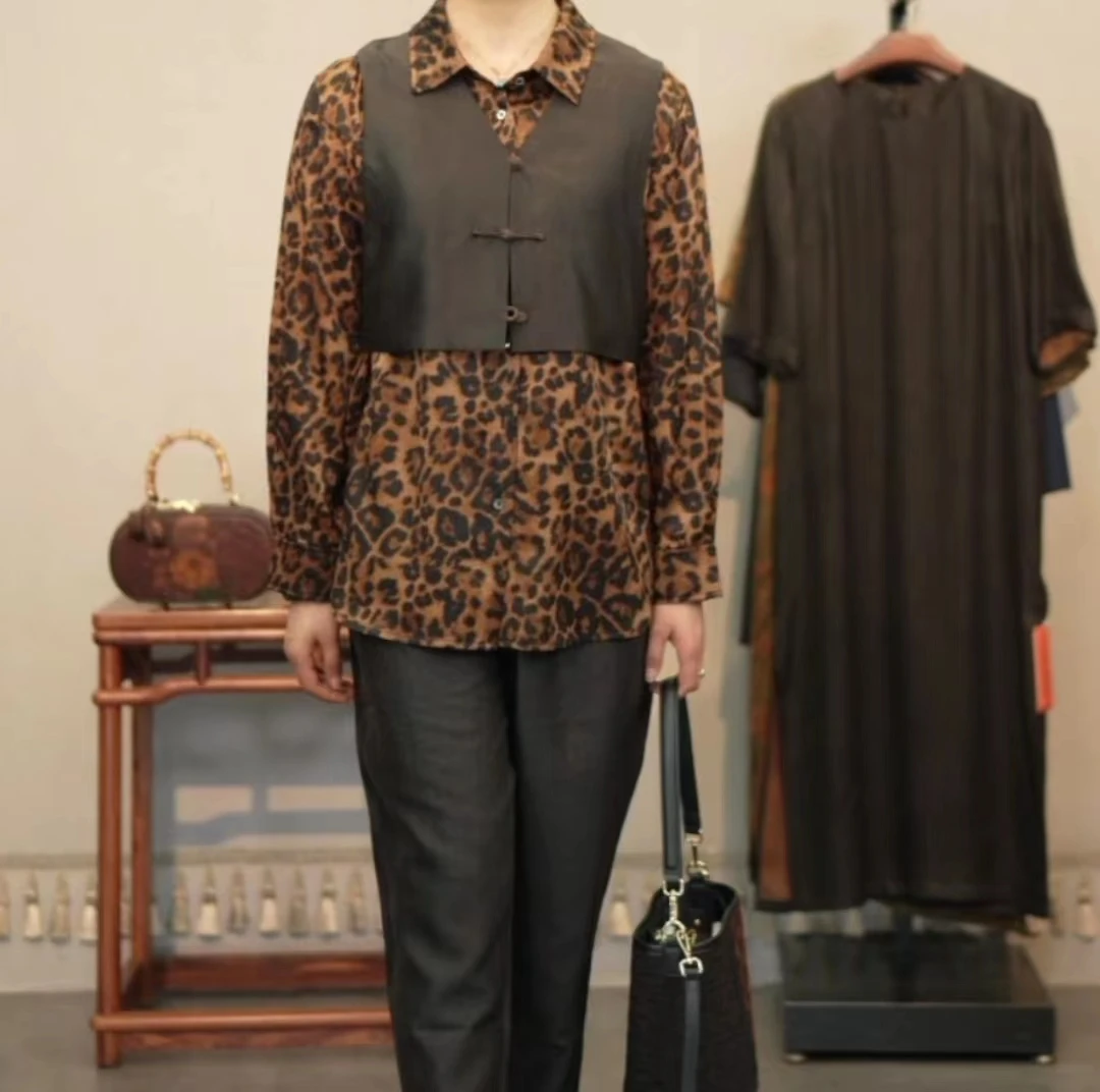 YIMEIXIU/依眉秀云纱短款马甲 61907