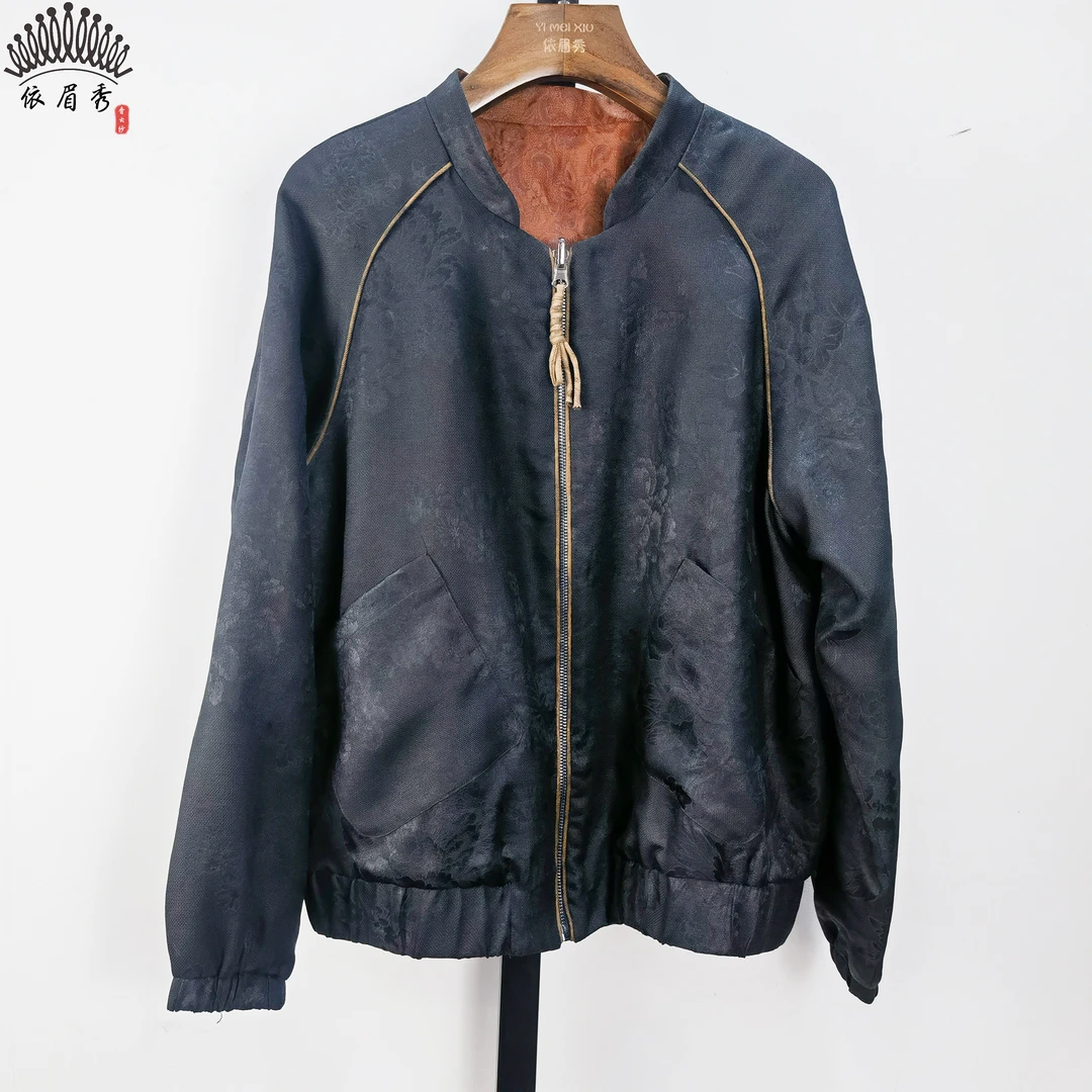 YIMEIXIU/依眉秀云纱提花罗双面穿休闲夹克外套  2946